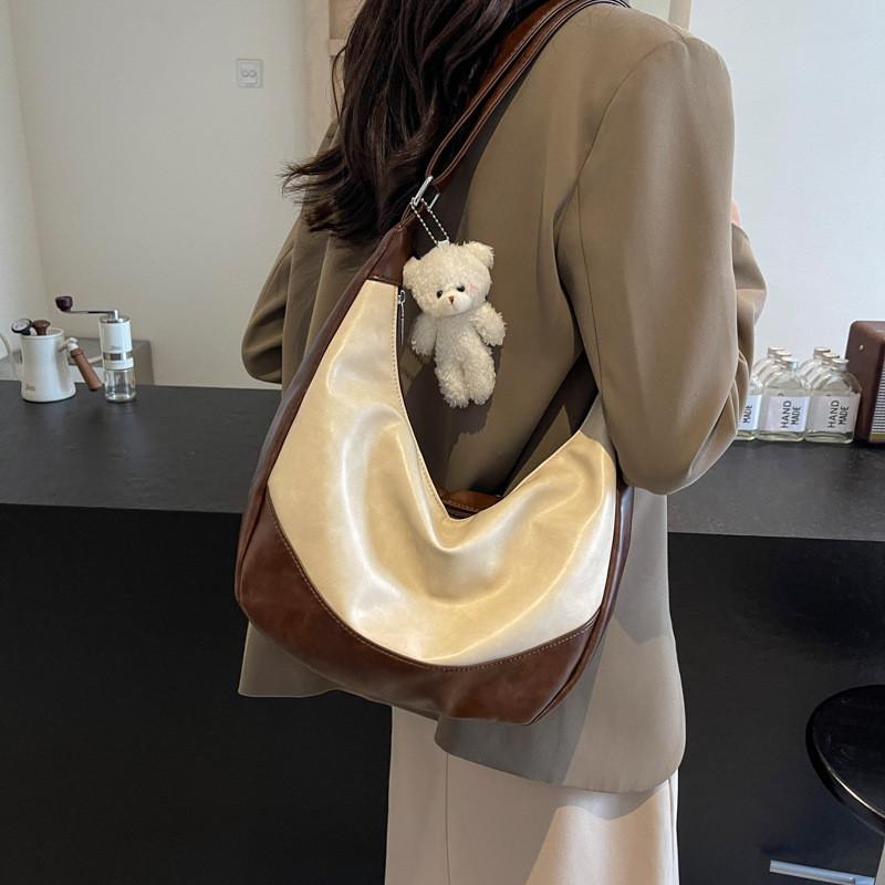 Ielgy Retro Dumpling Bag All-Match One-Shoulder Messenger Casual Large-Cap