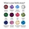 CARLIDANA Waterproof 12 Month Crystal Birthstone 14K Gold Plated Stainless Steel 8MM Birthstone Bezel Pendant DIY Charm