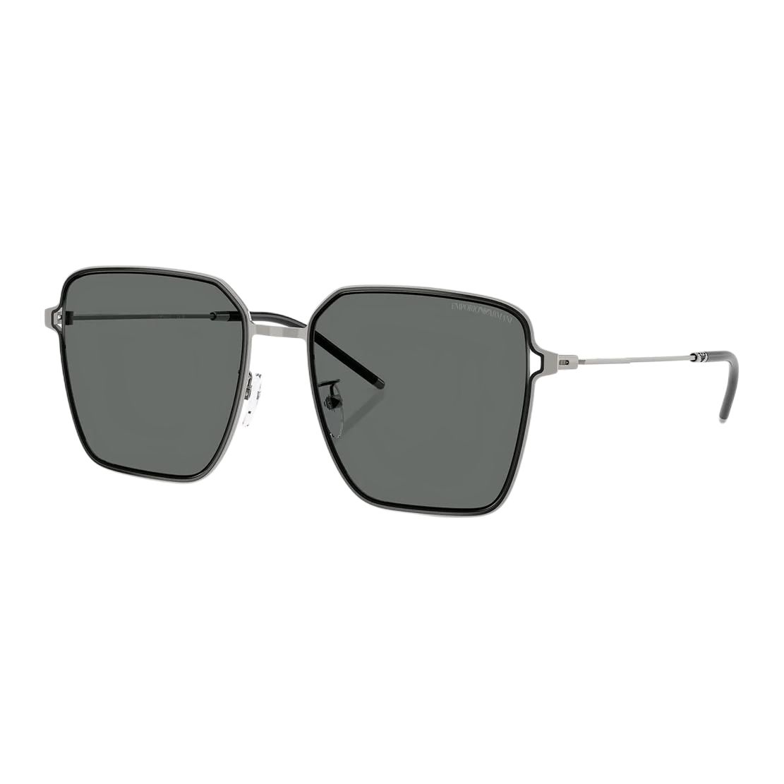 

EMPORIO ARMANI Temples Micro Label Metal Square Sunglasses Kids Black 57 чёрный