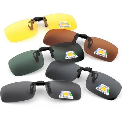 4 Color Car Night Safety Driving Glasses Clip UV 380 Sunglasses Night Vision Glasses Anti-glare Driver Goggles Sunglasses Unisex