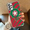 Morocco Flag Plating Phone Case For Samsung A17 A07 A37 A57 A16 A56 A15 A55 A14 A54 A13 A53 A26 A36 A25 A35 A24 A34 A23 A33