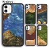 Wood Resin Marble Soft Phone Case Cover For iPhone 17 Air 16 15 14 Plus 12 13 Pro Max Coque Shell Fundas