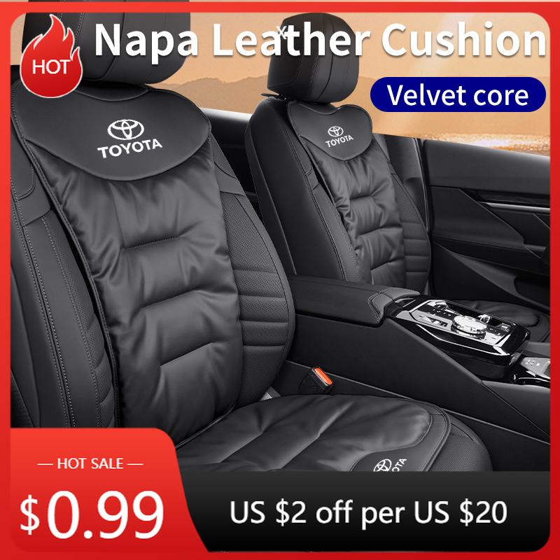 Para Toyota 2026 Tapacubos Calientes Cojín de Terciopelo para Coche Respaldo Transpirable de Cuero Funda Protectora para Asiento Accesorios Para Toyota Yaris Co