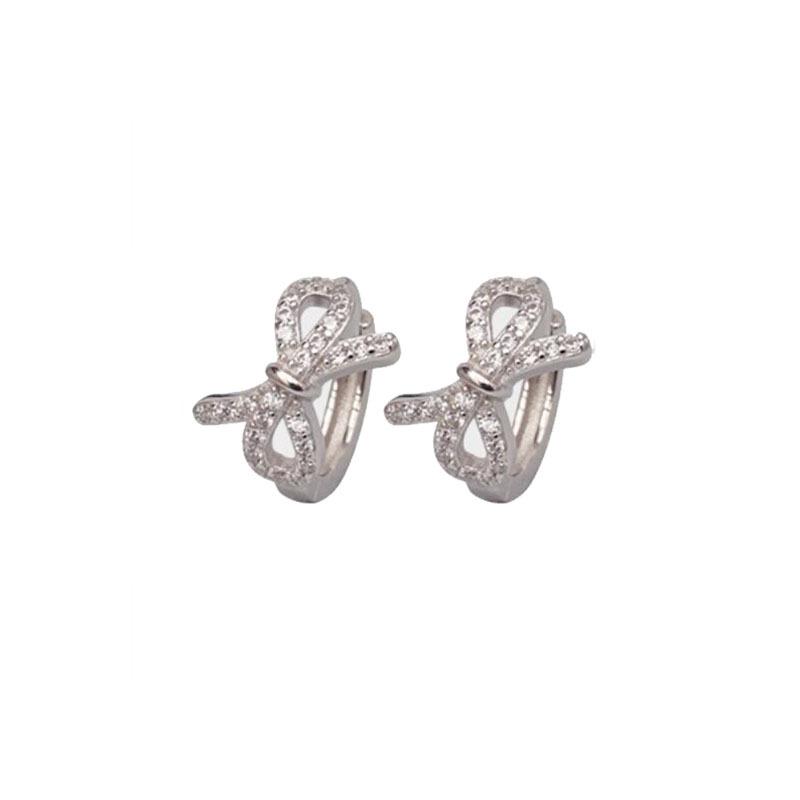 Female Exquisite Simple Versatile Bow Earrings