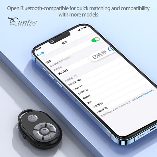 Selfie Remote Shutter Control Long Distance Hands-free Quick Response Video Shooting Smart Mini Bluetooth-compatible for Photography