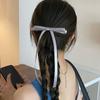 Long Tassel Ballet Style Hair Clip Ribbon Balletcore Bow Hairpin Simple   Student