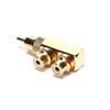 Gold Plated Av Audio Splitter Plug Rca Adapter 1 Male To 2 Female F Connector