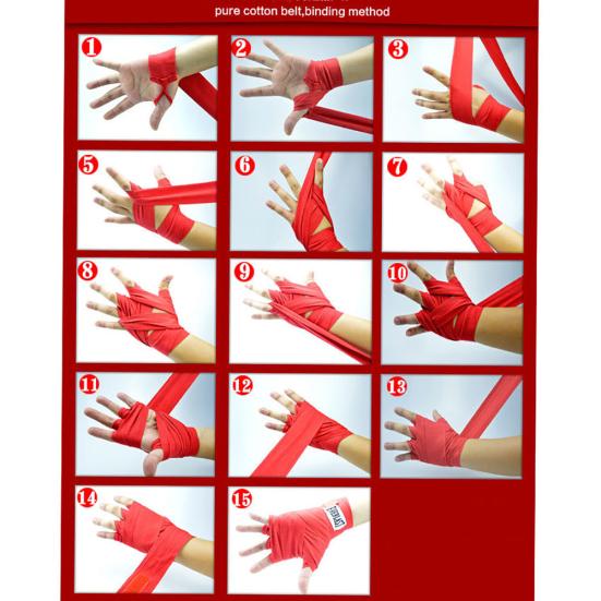 2.5mx5cm Boxing Sports Cotton Strap Bandage Cover Muay Taekwondo Hand Glove Wrap