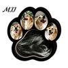 Pet Keepsake Memorial Frame Wooden Paw?Shaped Picture Frame, Photo with Fur Cat Remembrance Storage Compartment, Loss Tabletop Ornament for Dog Box