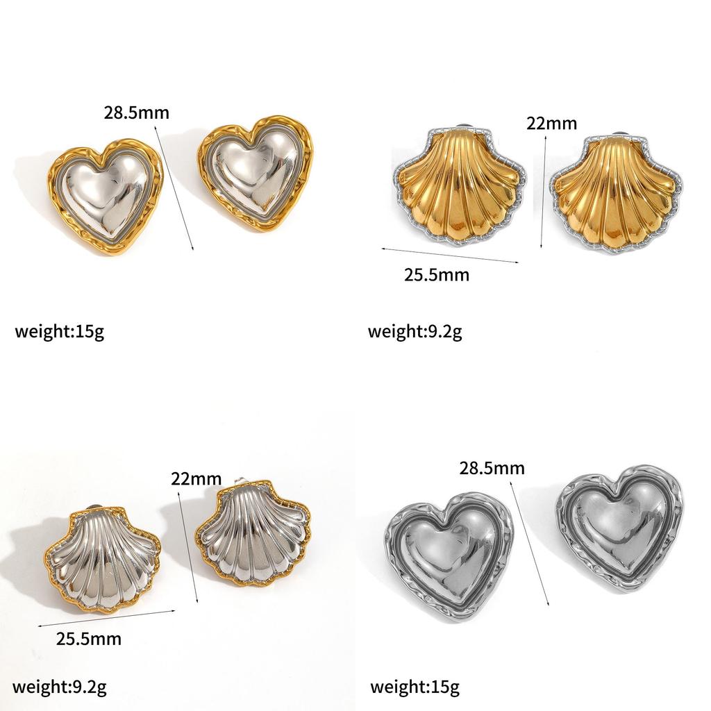 Modern Style Stainless Steel Geometric Earrings For Women Summer