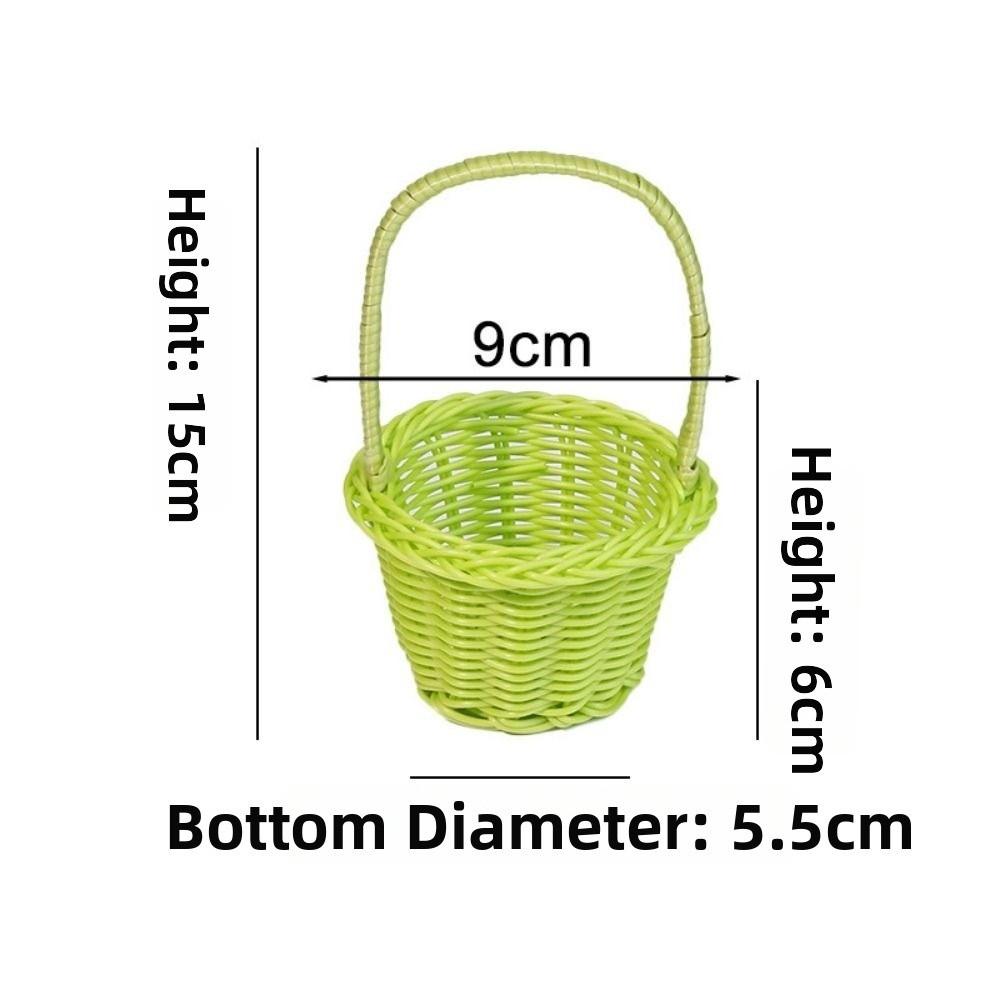 Beautiful Handmade Flower Storage Basket Hand-Woven Round Shape Storage Baskets Shopping Storage Hamper Basket