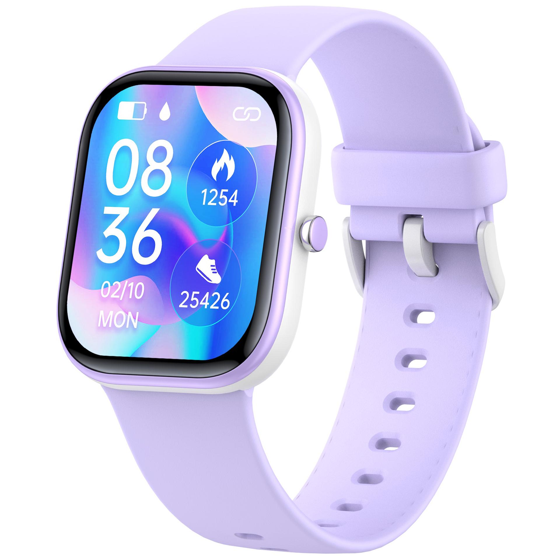 

H97 IP68 Waterproof Music Player Heart Rate Sleep Monitor Children Smart Watch Purple