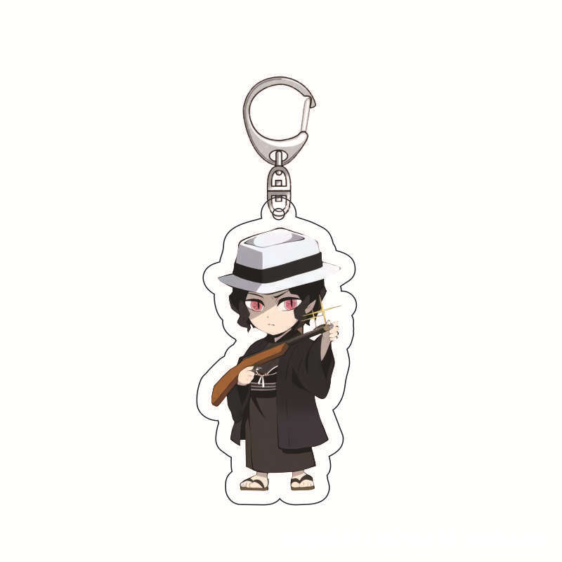 Anime Demon Slayer Acrylic Keychain Tanjiro Zenitsu Creative Accessory Charm Charm Decor Gift for Fans Collection
