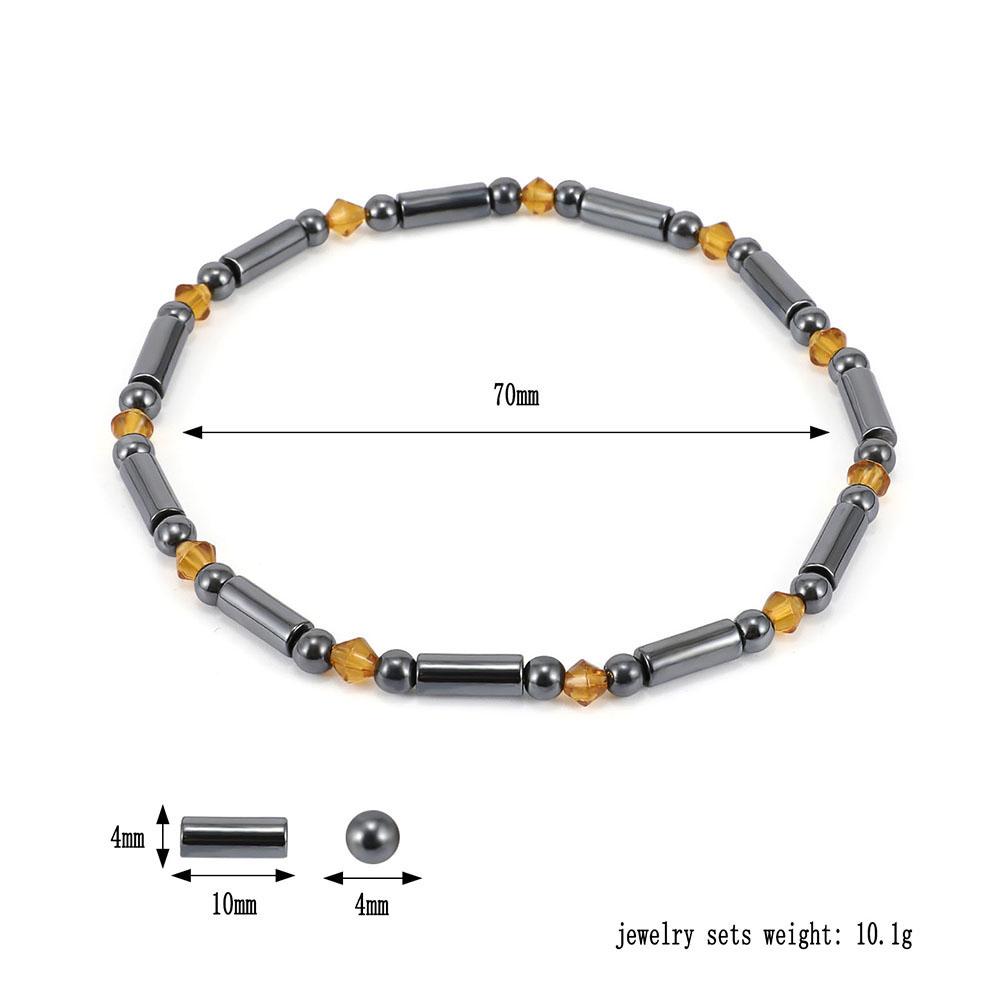 4Pcs Fashion Magnetic Materials Hematite Foot Chain Women Jewelry