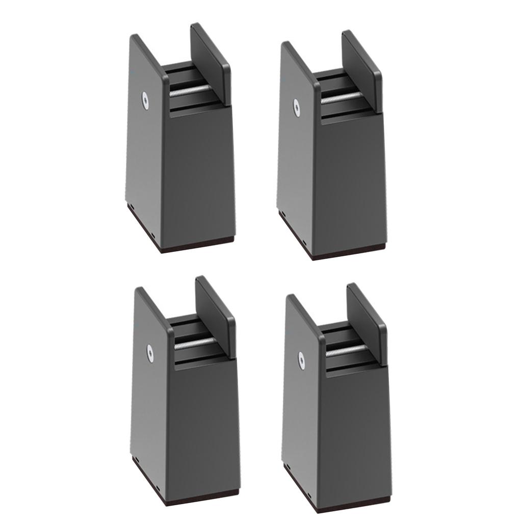 4Pieces Practical Furniture Risers 2Inch Height Adjustable Bed Leg Extenders Convenient for Small Space Daily Use