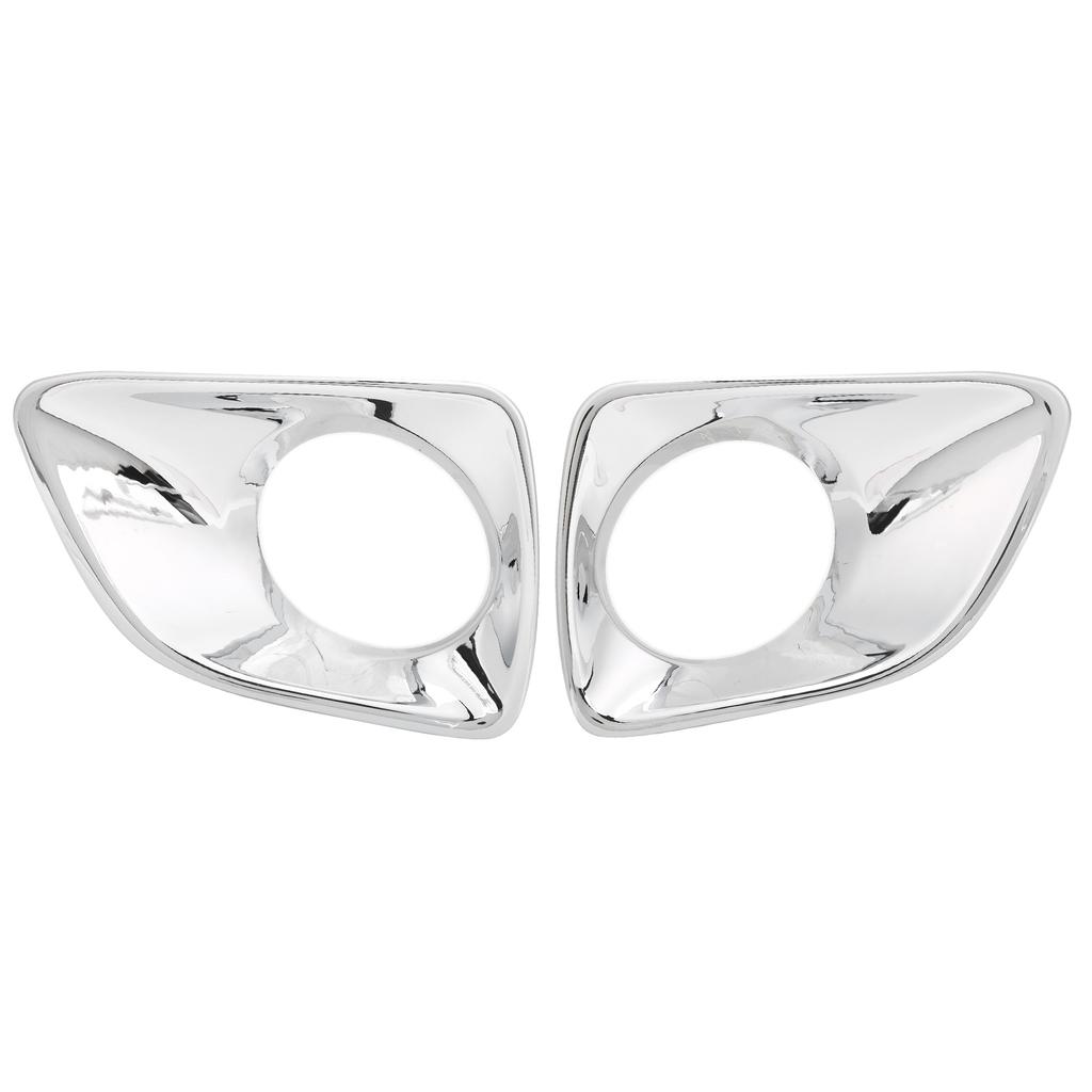 2Pcs Front Fog Lamp Cover Trim Chrome Plating Foglight Decor Fit for Nissan Navara NP300 Frontier