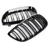 Front Bumper Kidney Grill for BMW E92 E93 M3 2006 2007 2008 2009 Gloss Black Dual Line Grille Car Styling Racing Grilles