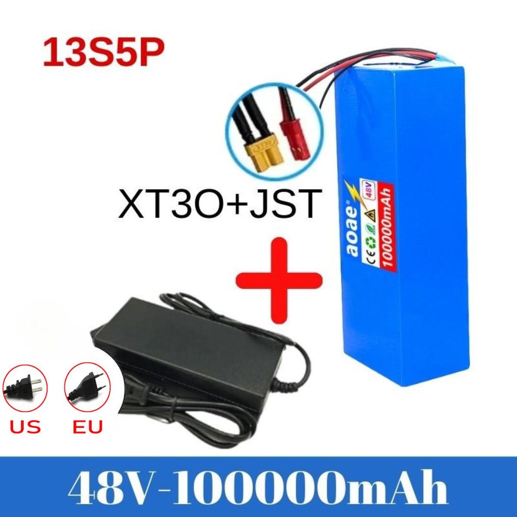 48V 13s5p 100ah Lithium Battery Pack 48v 100000mAh 250W-2000W Citycoco Motorized Scooter Batteries Built in 50A BMS