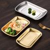 Rectangular Stainless Steel Storage Trays Non-Stick Cake Dessert Snack Dishes Barbecue Steak Plate For Food Kitchen Accessories