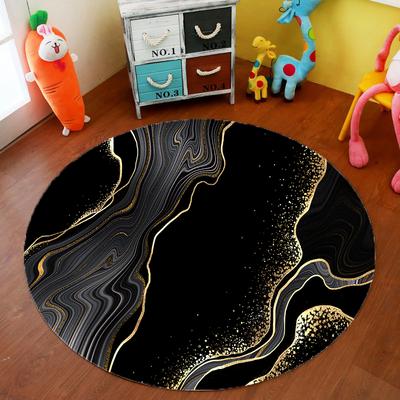 Marble Quicksand Round Carpet Office Chair Mat Computer Desk Mat Bedroom Decoration Living Room Mat Bedroom Coffee Table Mat