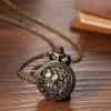 Pocket Watch Bird Antique Analog Display Waterproof Pendant Necklace Chain Bronze