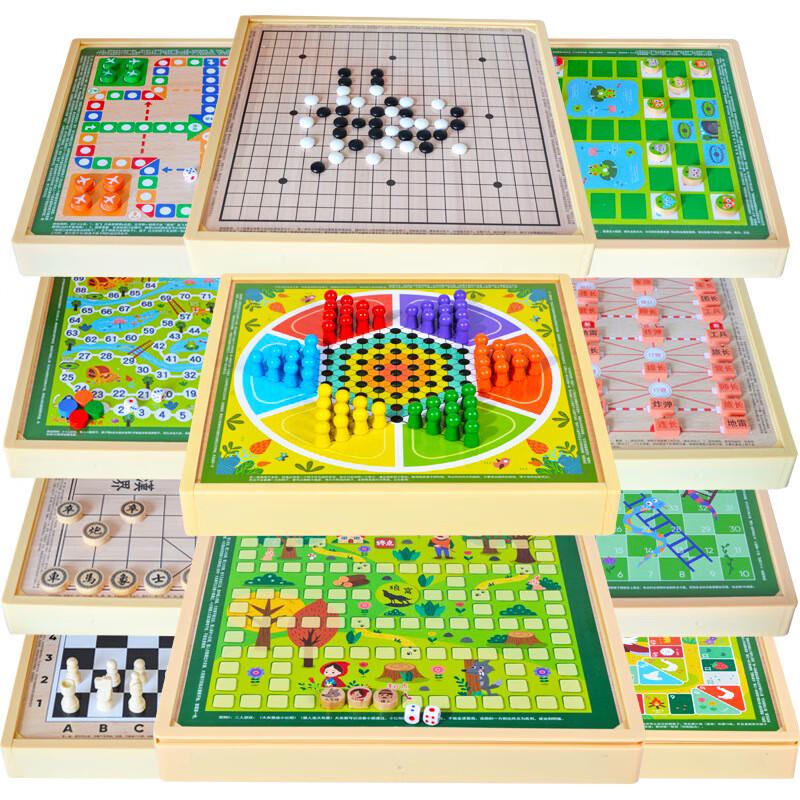 Landa Large Magnetic Multi-Game Chess & Board Set