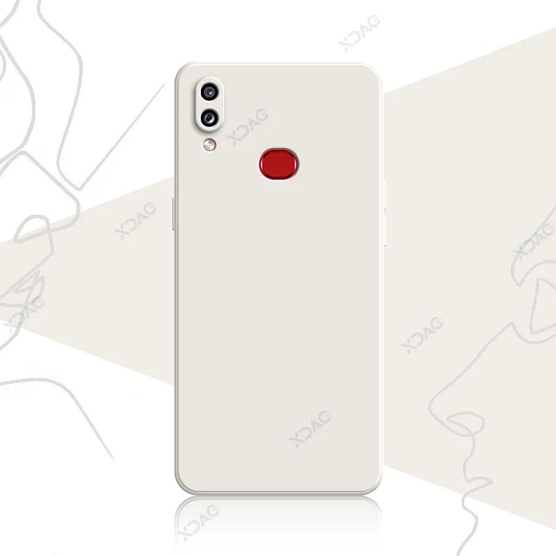 Quadratische Flüssigsilikonhülle für Samsung Galaxy A10S M10S SamsungA10S SamsungM10S Vollständig weicher Schutz Handyhülle Taschen