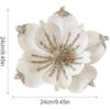Realistiska tygmagnolia konstgjorda blomsterpinnar för julgransdekoration julpynt 24 x 17 centimeter