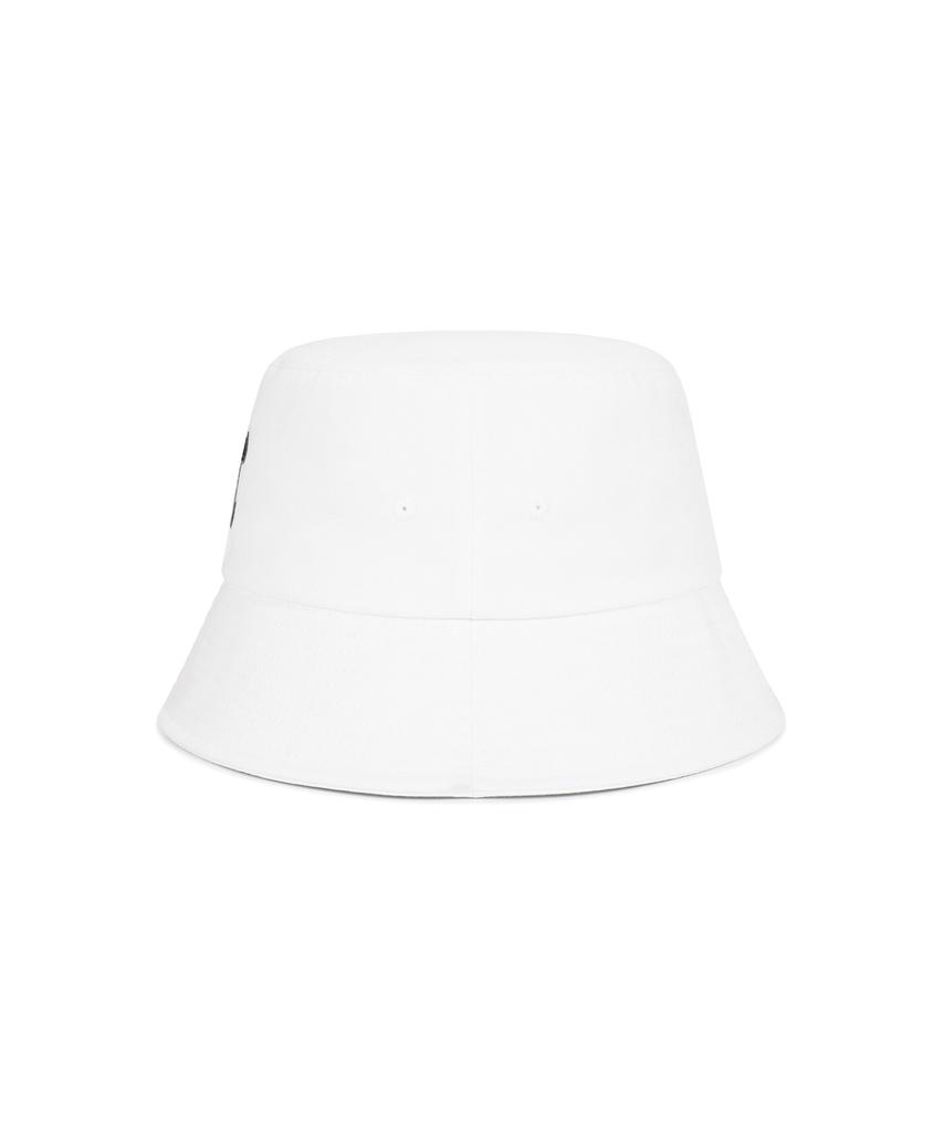 Bajal Va Curved Patch Bucket Hat White