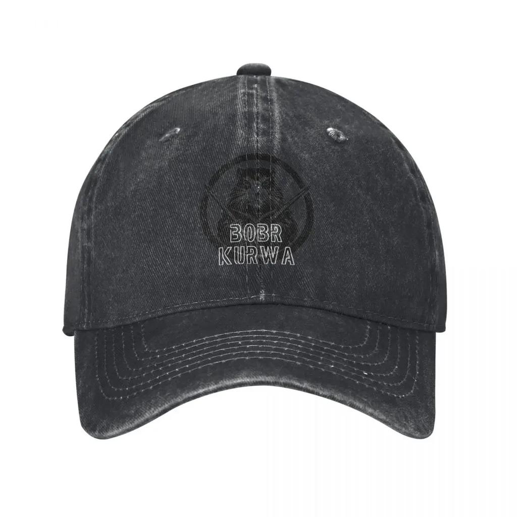 BOBR KURWA Washed Baseball Cap Beaver Katana Vintage Trucker Hat Summer Unisex Teens Outdoor Gym Sun-Proof Baseball Caps