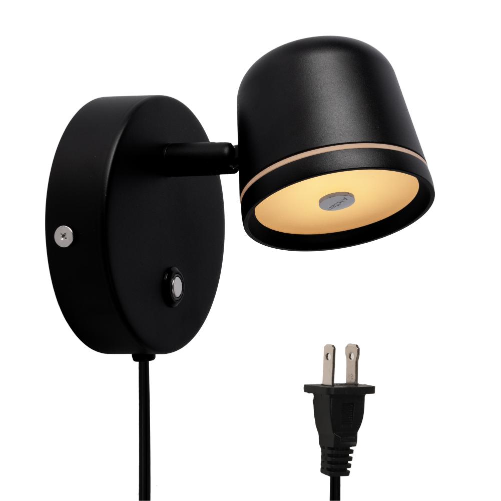 

Aisilan Регулируемый светодиодный настенный светильник с регулируемой яркостью, настенный светильник для помещений с сенсорным выключателем, прикроватная лампа, алюминиевый светильник 7W&3-CCT чёрный