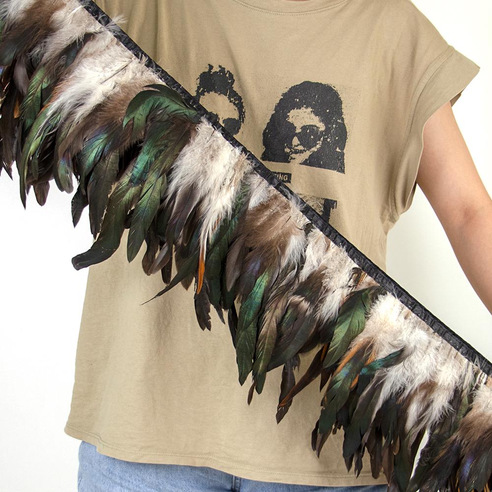 

2M Натуральная отделка из петушиных перьев для зеленого и розового плюмажа, для поделок своими руками, для декора карнавальной вечеринки, для свадебного платья, аксессуар для одежды 2 Meter