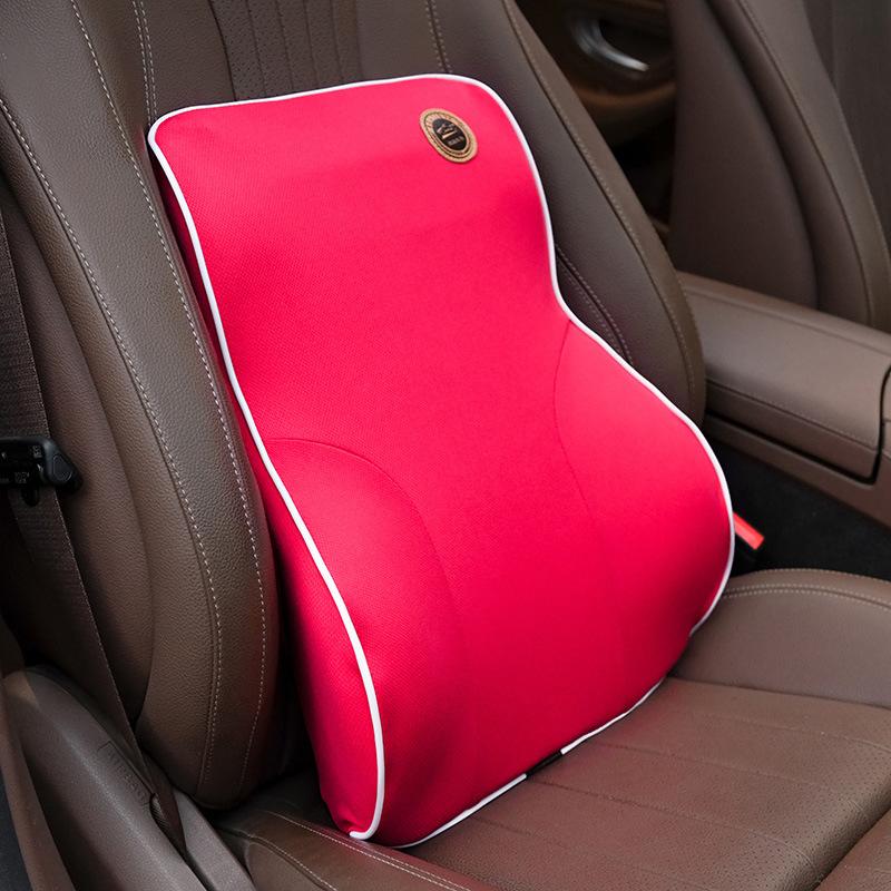 

Подушка для шеи, подголовник для автомобиля, ортопедическая подушка для поясницы и спины, подушка для путешествий в автомобиль, облегчение боли в талии, черная lumbar support красный