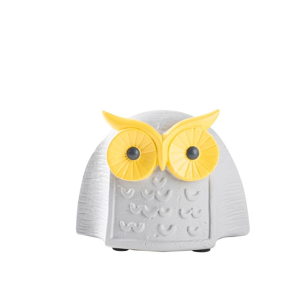 

Creative Owl Ornament Resin Miniature Figurine Sculpture Crafts Animal Statue Outdoor Owl