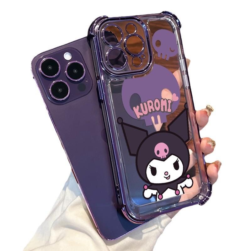 Applicable to Apple 11promax mobile phone case cartoon Kulomie iphone11pro four-corner airbag electroplating anti-drop