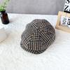 25 Early autumn new beret female British painter hat male casual plaid retro forward hat tide