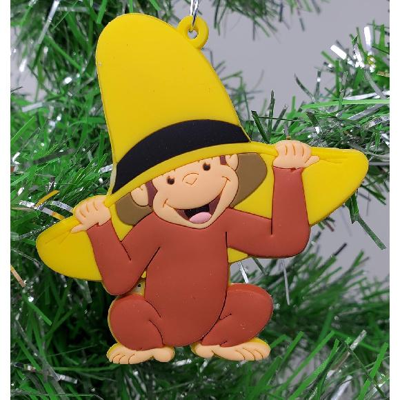 George The Monkey Chrisitmas Ornament Wearing Yellow Hat