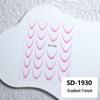 Waterproof Solid Color & Gradient French Nail Stickers - Durable & Stylish for DIY Manicures