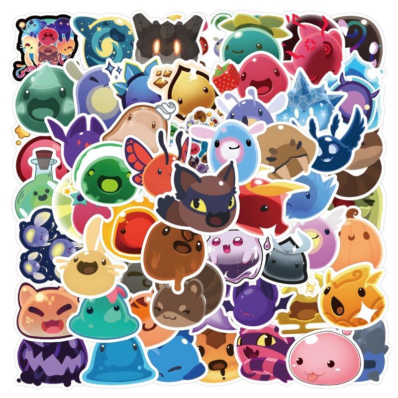 Tianyi 1 60Pcs Slime Rancher Cartoon Graffiti Stickers Decals Suitcase Laptop Computer Water Cup Guitar Decoration Diy Kids Classics Toy