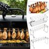 Chicken Leg Rack Non-Stick Grilling BBQ Barbecue Rib Stainless Steel Roast Rack Roast Chicken Wing Leg Rack