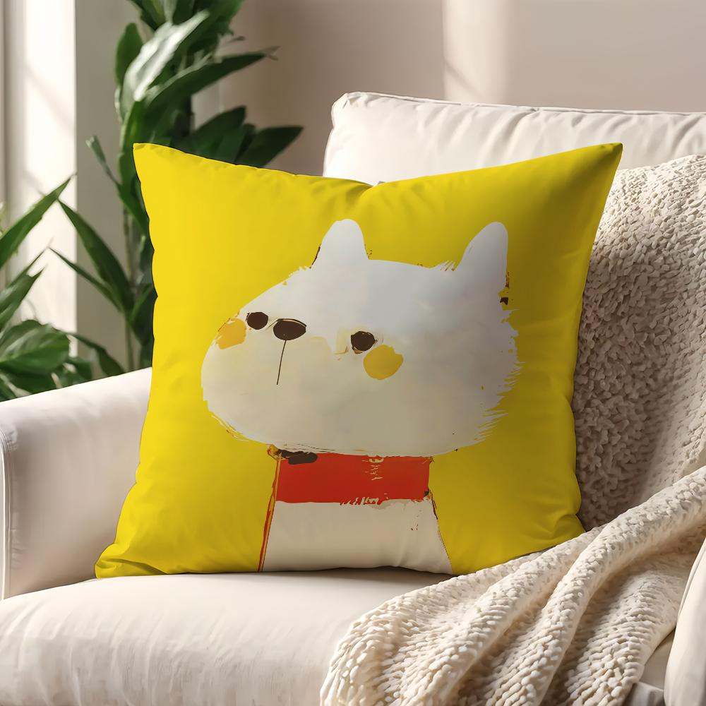 Cute Puppy PatternS cushion cover For Pillow Printing Sofa Decoration Home Car Room Coffee Shop Office Nordic Simplicity