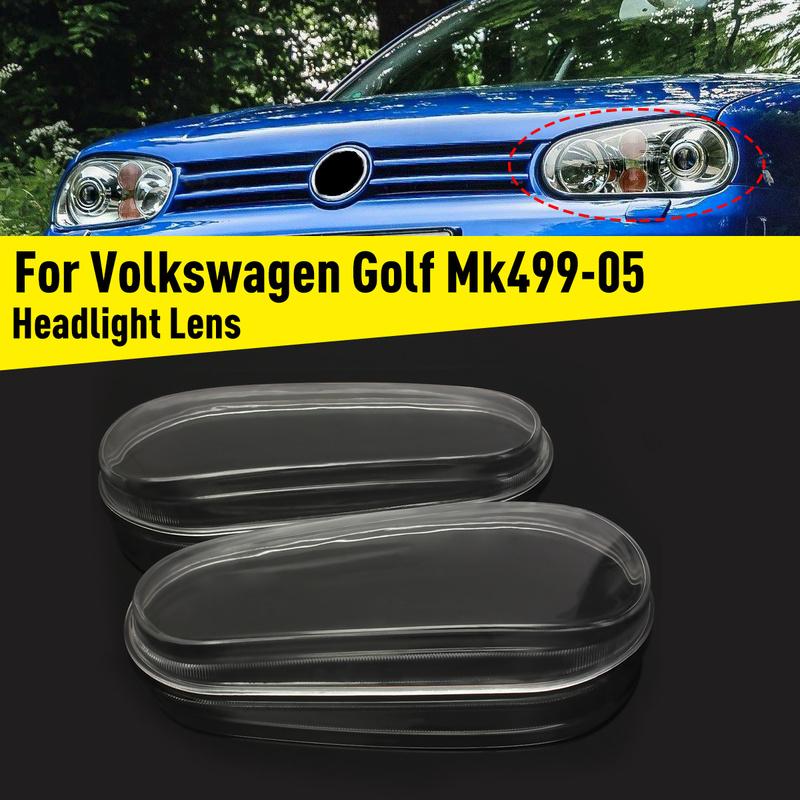 Pair Front Headlight Clear Lens Cover Clear Headlamp Shell For VW Golf 4 MK4 R32 1999-2005 Headlight Cover ransparent Lampshade Pair