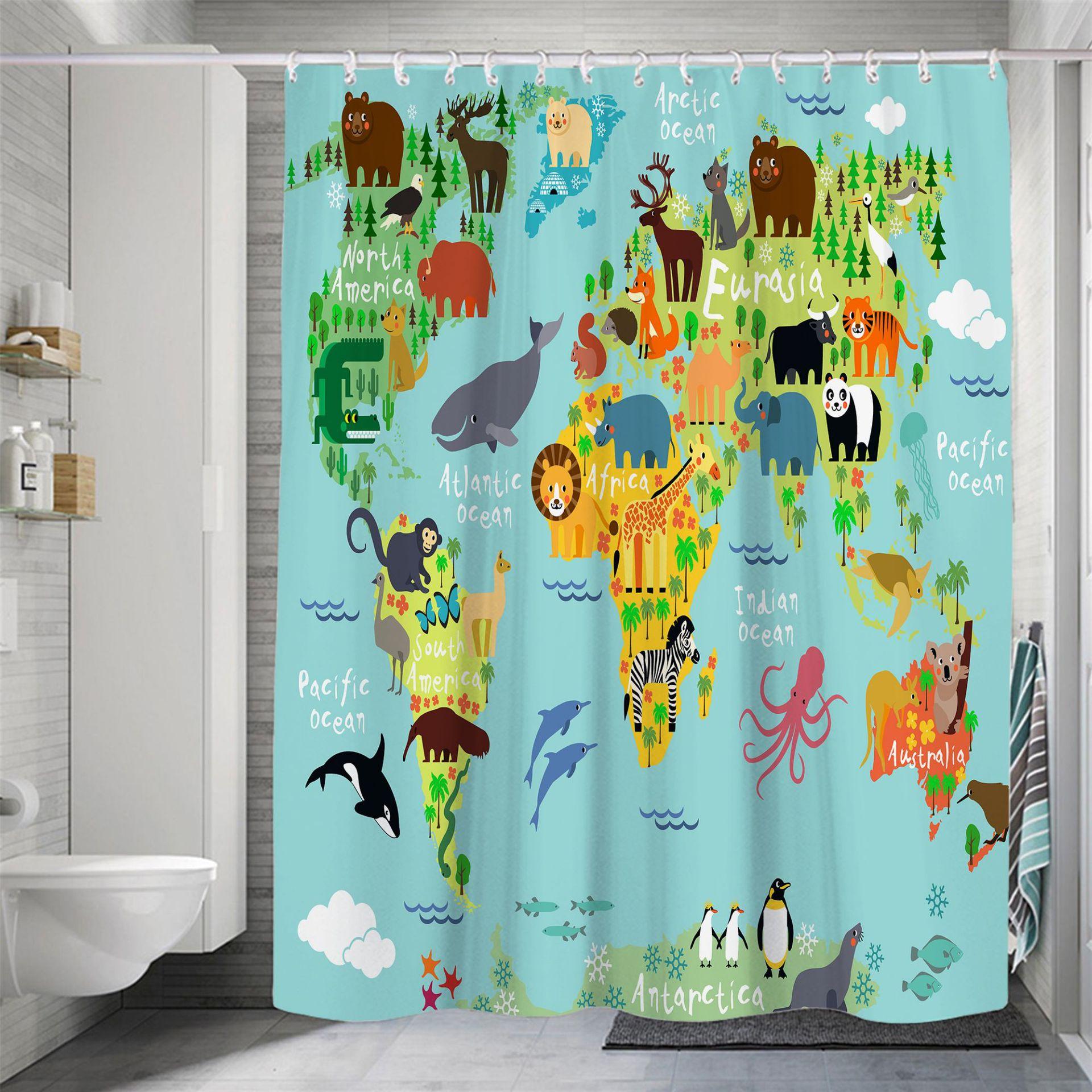 

JINRUN утолщенная водонепроницаемая занавеска для ванной комнаты, устойчивая к плесени, занавеска для душа, занавеска для душевой перегородки, занавеска для душа, занавеска для ванной комнаты, бесплатная перфорация 180cmx120cm