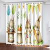 Easter Bunny Eggs Styles High Shading Curtains Variou Cartoon Styles and Colors Thick Blackout Drape Living Room Bedroom Curtain