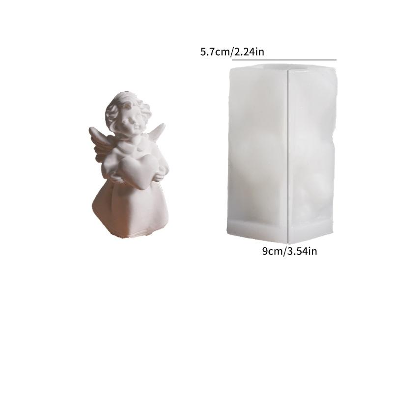 3D Little Angel Scented Candle Silicone Mold Little Angel Plaster Mold DIY Epoxy Resin Gypsum Ornament Mold Home Decor