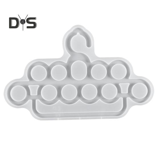 Silicone Hanger Mold 8/11 Rings Handmade Clothes Scarf Tie Belt Hanger Epoxy Resin Casting Mold Hanger Making Mould DIY Craft Lovers Gift