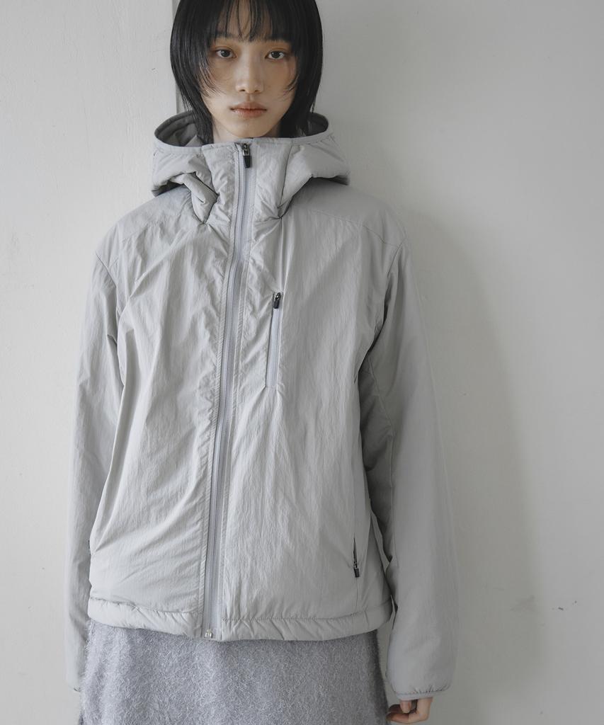 MORCEAU PAR MORCEAU Light Hooded Padded Jacket [Light Grey]