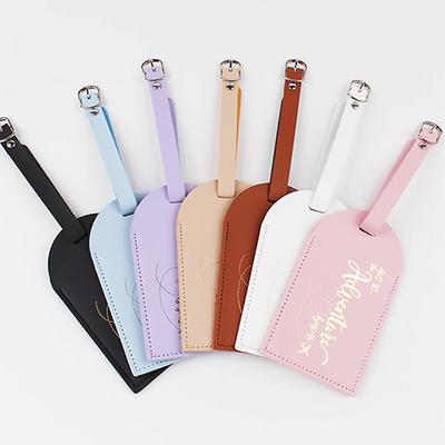 1 pz donna uomo PU pelle etichetta bagaglio valigia etichetta bagaglio imbarco etichetta nome ID indirizzo titolare accessori da viaggio