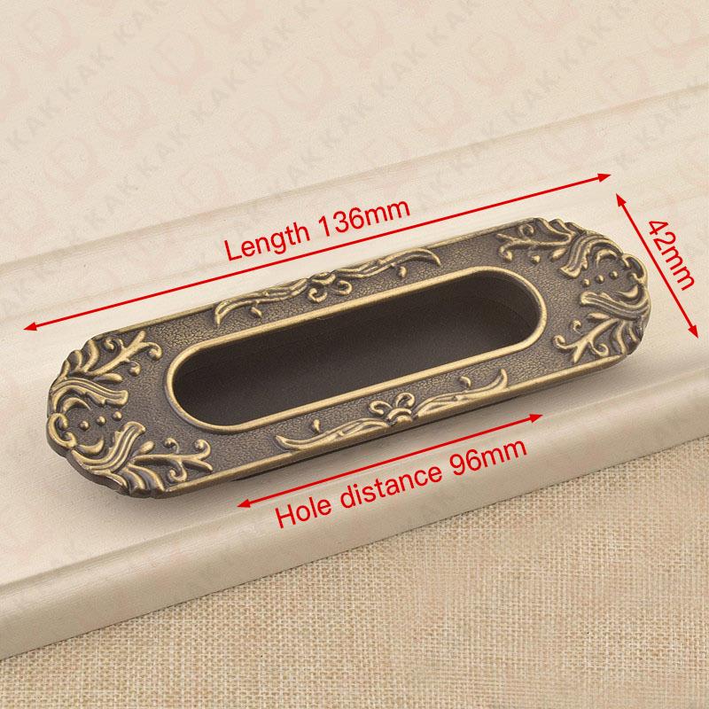 KAK Hidden Door Handles Zinc Alloy Tatami Recessed Pull Sliding Door Handles Bedroom Cabinet Handle Furniture Handle Hardware