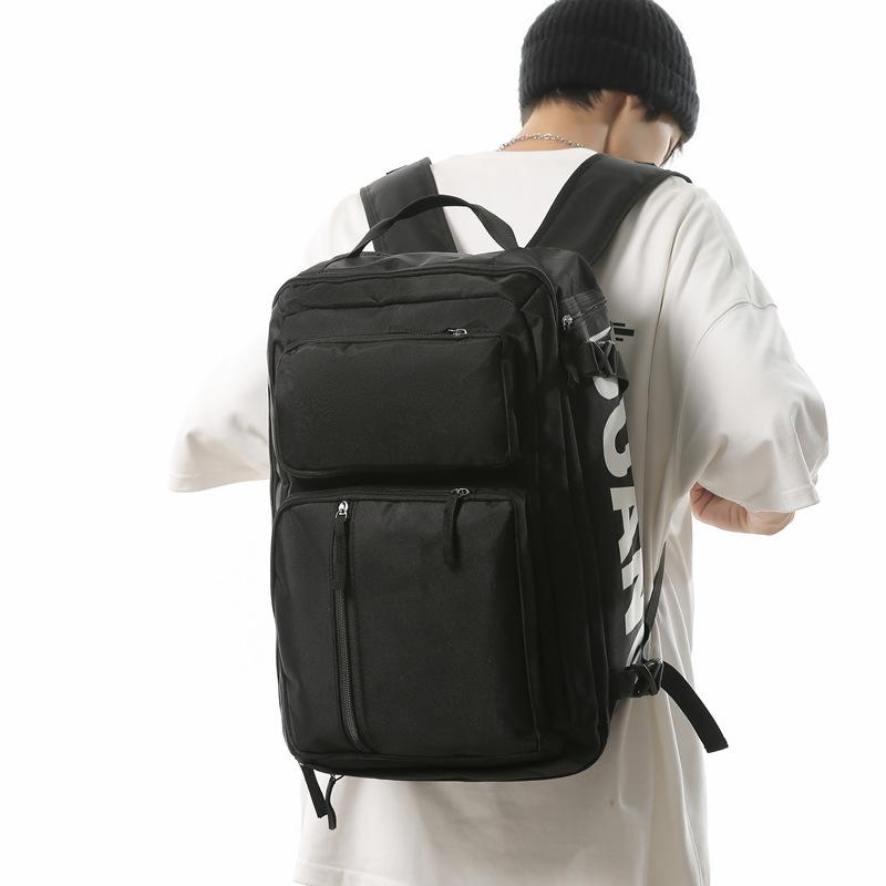 Workwear Style Backpack Large Capacity Trendy Travel Bag Dual-purpose Couple Multi-pocket Outdoor Camping Backpack